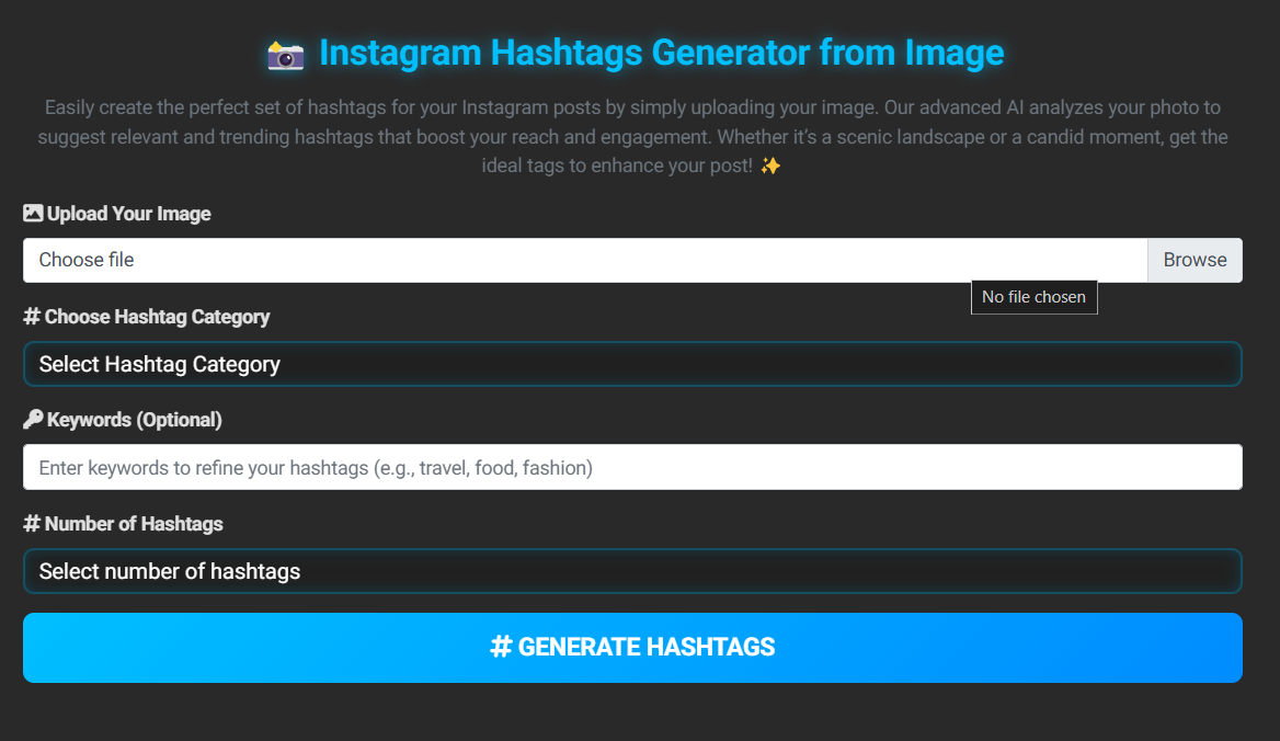 AI Instagram Hashtag Generator